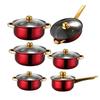 Cross-Border Stainless Steel Non-Stick Pot Set with Gold-Plated Handles