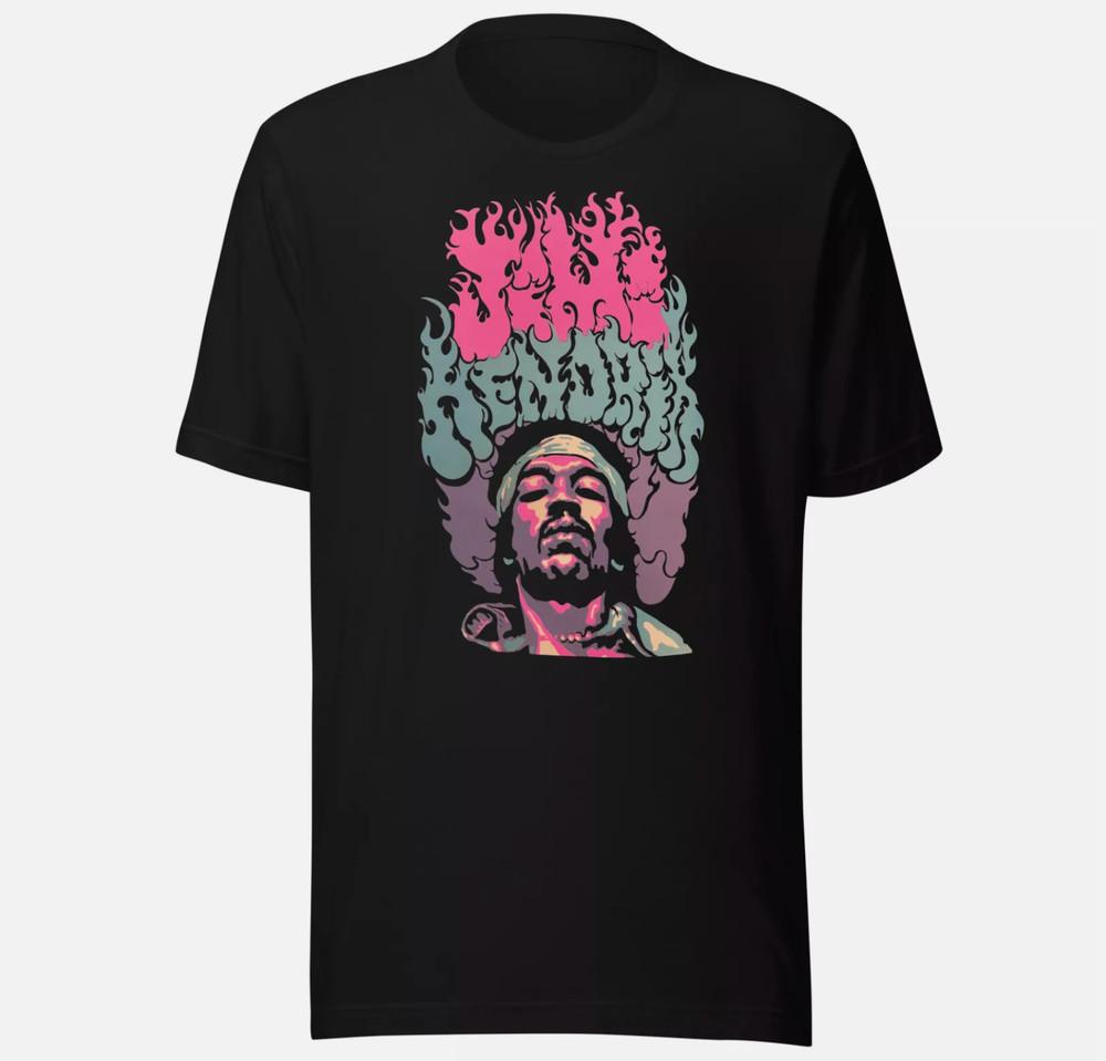 

Jimi Hendrix 70s Psychedelic Print Soft Vintage Unisex tshirt Unisex T-Shirt XXXL