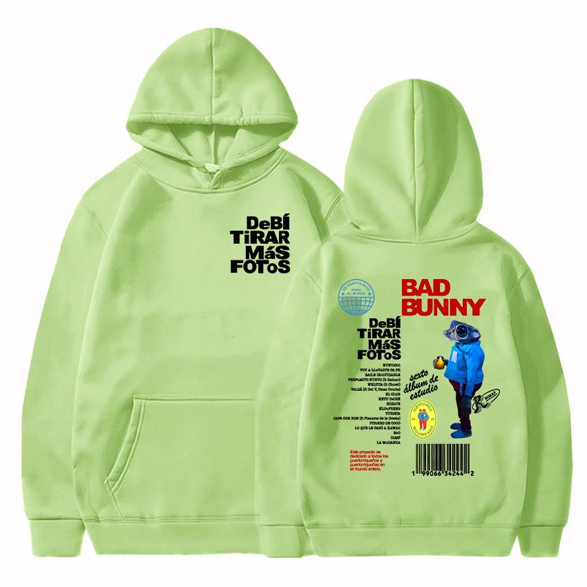 Bad Bunny DTMF Debí Tirar Mehr Fotos Hoodies 2025 Neues Album Mode Sweatshirts Roupas Femininas Mit Kapuze Winter Pullover Frauen