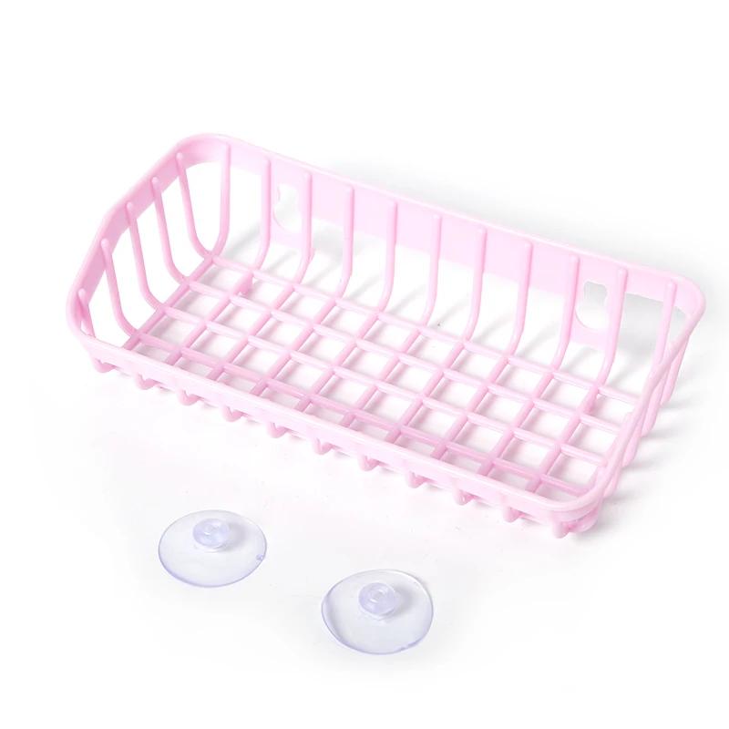 Wall Hanging Sink Drain Basket Kitchen Storage Rack with Suction Cup Bathroom Shelf Home Decoration Organizer Kitchen Gadgets