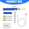 Comfortable Wooden Handle Soldering Iron Featuring Four Gear Temperature Control USB Charging Rapid Heating Lightweight Design