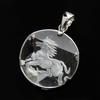 [World Accessories Carmelo] Horse Crystal Sterling Silver 925 Pendant Pendant Top for Women and Men
