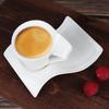 Einfaches weißes Keramik Wellkeramik Latte Macchiato Kaffee Set Zuhause Puccino Latte Macchiato Kaffeetassen Geschenke Kaffeetassen Teebeutel