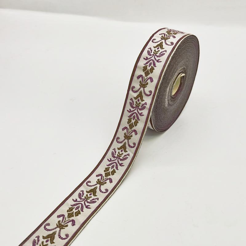 Jintian 3cm Etnický styl Žakárová stuha krajka - 24m kus pro oděvy, závěsy, bytový textil.