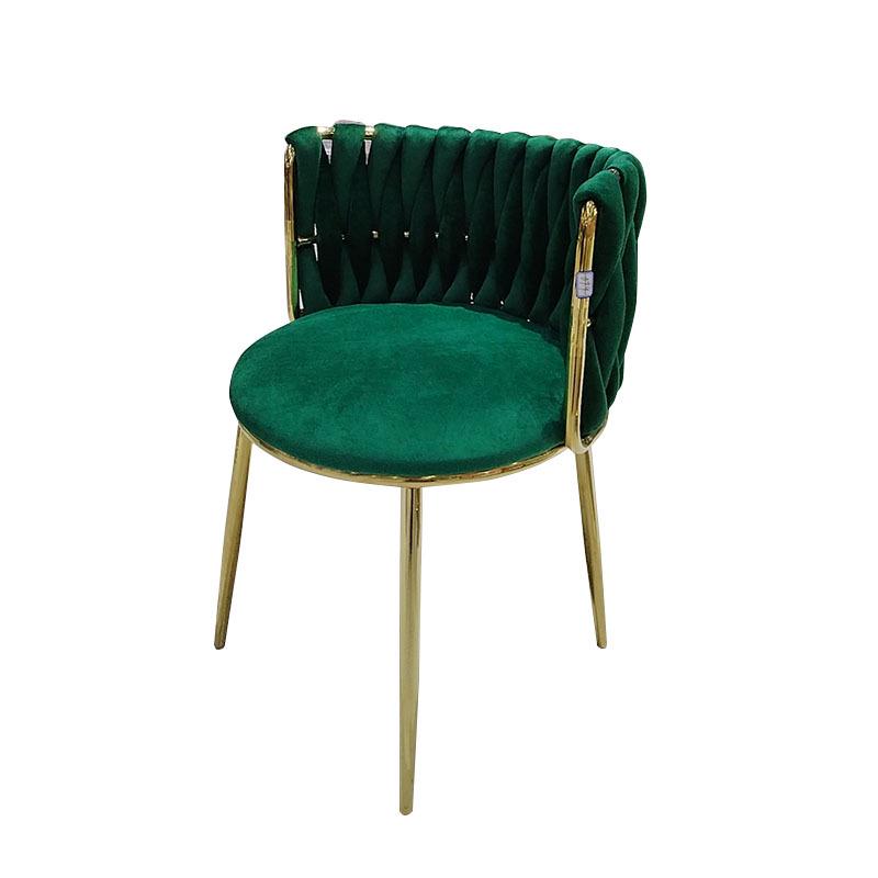 Nordic Light Luxury Upholstered Dining and Makeup Chair for Living Room, Bedroom, or Dressing Table