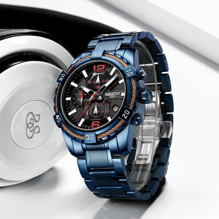 Watch Direct Sales, Fashionable Six-Pin New Quartz Men'S Watch, Multi-Functional Sports Watch