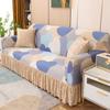 Printed Sofa Cover Stretch Couch Covers Patterned Slipcovers With Skirt Washable Spandex Furniture Protector For Living Room