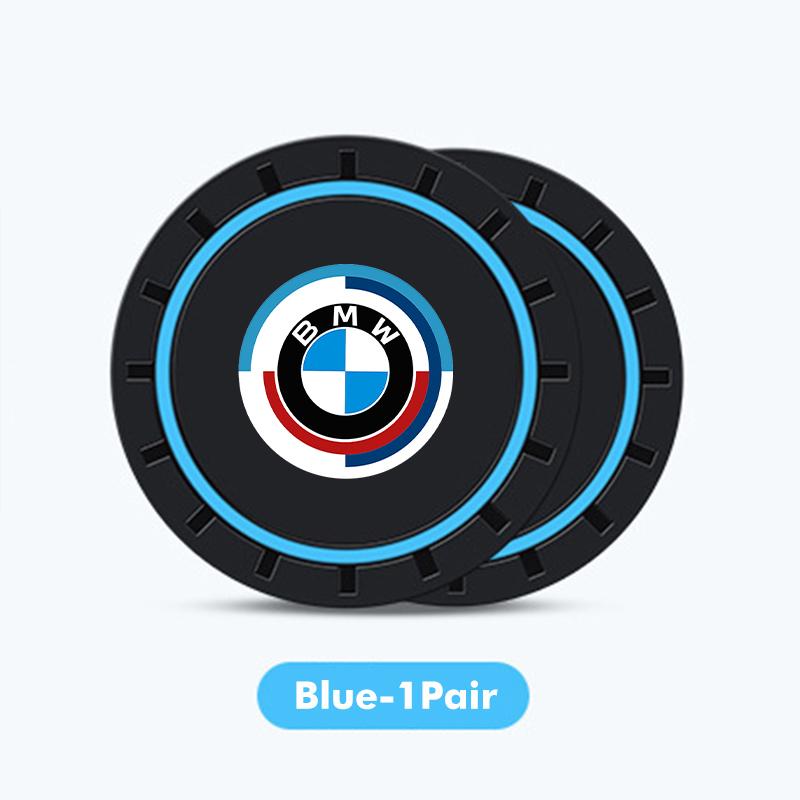 Silicone Coaster Car Cup Mat Non-Slip Waterproof Slot Pads For BMW X3 X5 M5 M3 E46 E90 E60 F10 E39 F30 E36 G30 E87 E70 ZAH5