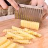 Stainless Steel Wavy Potato Cutter – Wolf Tooth Design for Vegetables