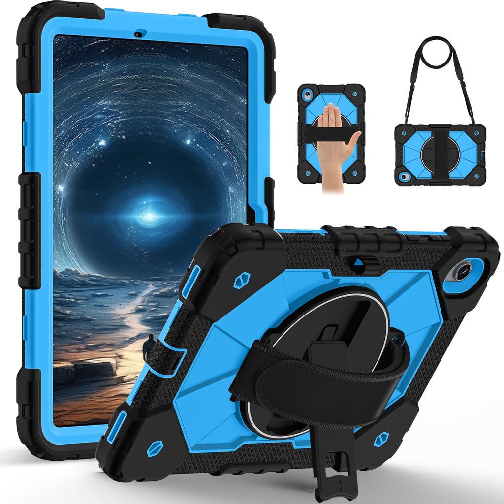 Hybrid Case for Samsung Galaxy Tab S11 2025 11.0 Inch SM-X730 SM-X736B 360 Rotating Stand Heavy Duty Cover with Shoulder Strap