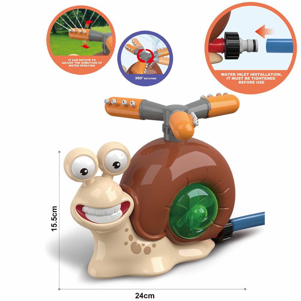 Water Snail Sprinkler Water Spray Toy Outdoor Backyard Garden Water Toys Summer Yard Cartoon Splash Sprinkler Toy For Kids