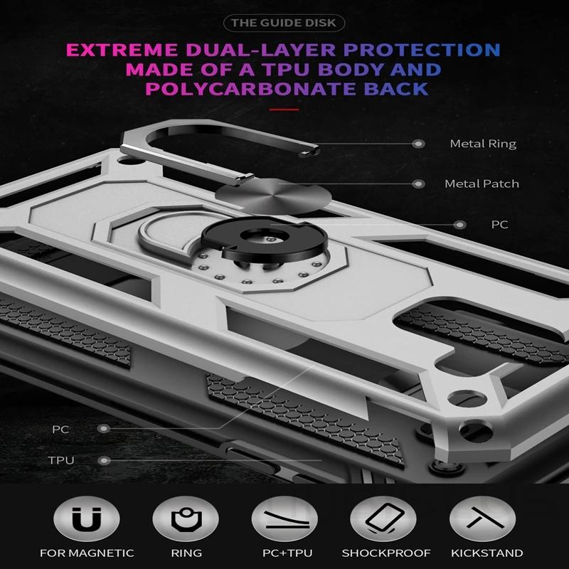 Armor Case For Samsung Galaxy J4 J6 Plus 2018 J5 J7 2017 Shockproof Finger Ring Car Cover