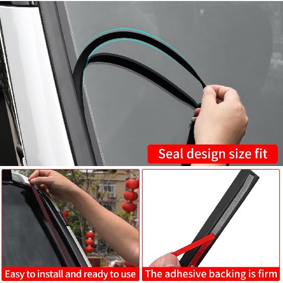 Front Windshield Silicone Strip Suitable For 2024 2025 Toyota Land Cruiser 250 1958 Prado LC250 Waterproof Window Sealing Strip External Refit