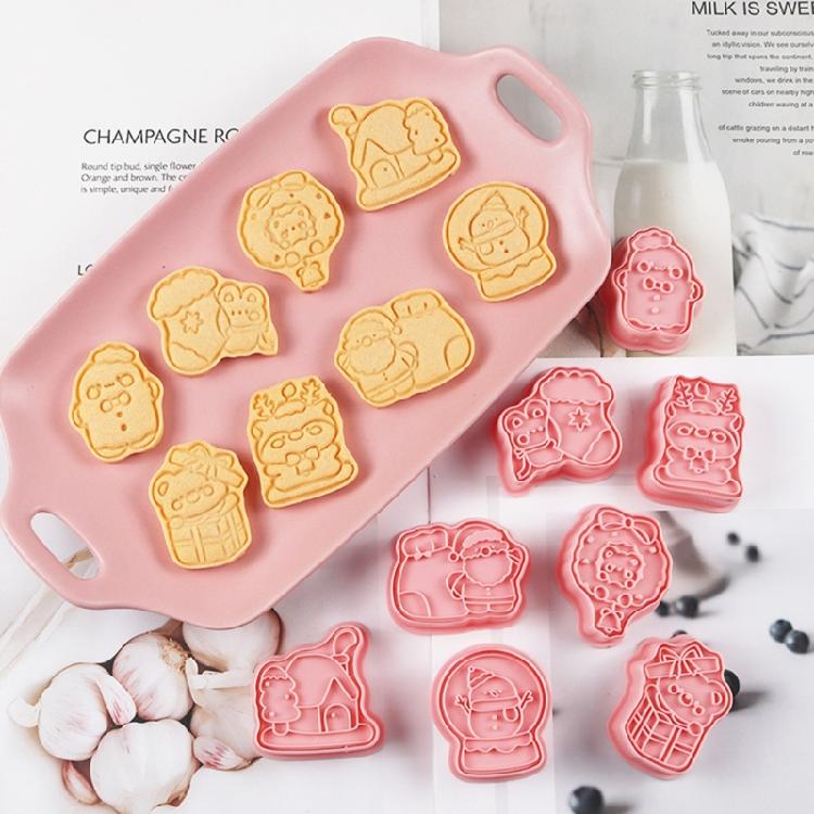 Christmas Cookie Pastry Cutter Set Festival Cookie Cutters for Christmas Baking High Heat Resistant Biscuits Mould