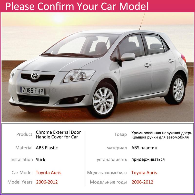 For Toyota Auris Corolla Blade E150 2006~2012 Chrome Door Handle Cover Car Accessories Stickers Trim Set 2008 2009 2010 2011