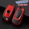 Leather TPU Car Key Case Cover For Opel Vauxhall Astra K Corsa E For Buick Verano ENCORE GX GL6 Folding Keys Shell Accessories