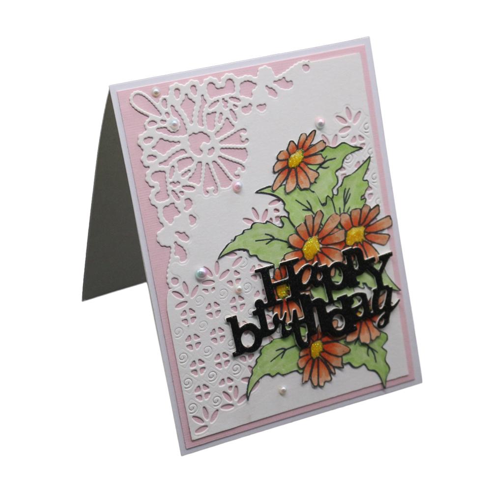 Irregular Background Flower Decor Metal Silvery Stencil Embossing Cutting Dies For Diy Scrapbooking Paper Album Cards Making