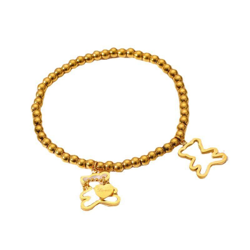 Fashion Cross-Border Hot Titanium Steel Bracelet Korean Style Fashion All-Match Elegant Titanium Steel No Fading Bracelet Women's Bracelet