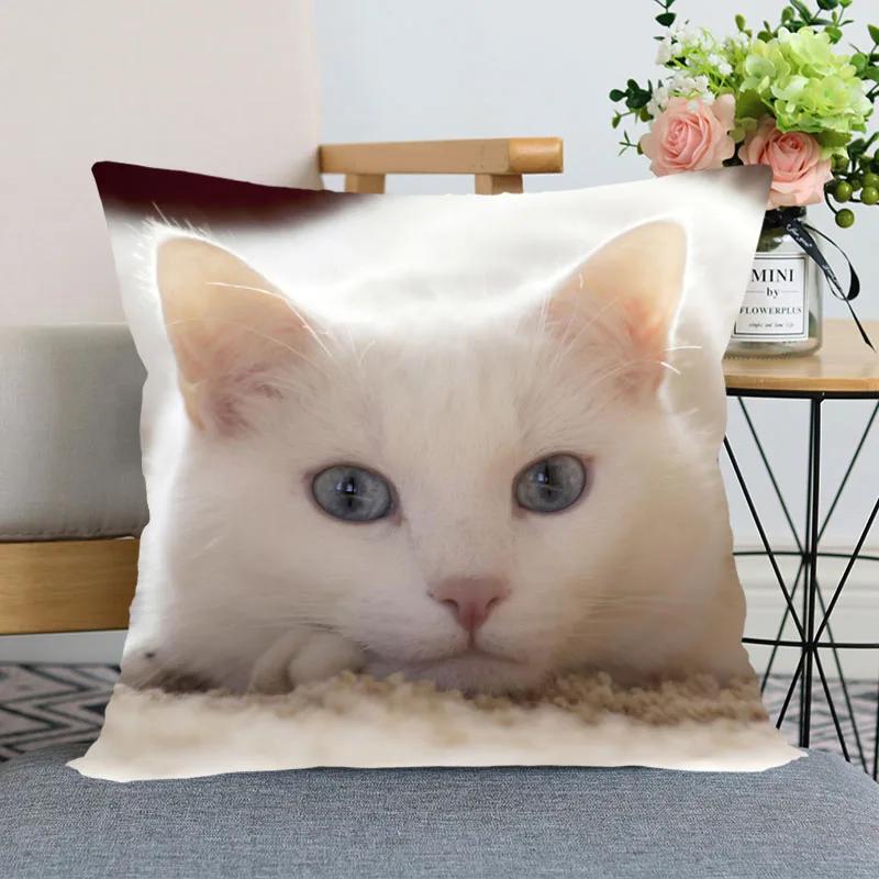 

Милая наволочка для кровати с изображением животных для автомобиля, дивана, домашнего питомца, кошки, наволочка с принтом 45x45cm