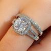 2Pcs Fashion, Inlaid with Synthetic Zircon, Fashionable Versatile Ring.