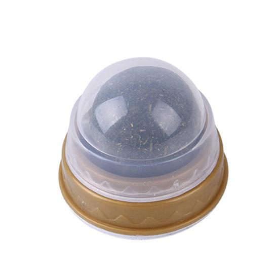 Catnip Ball Self Adhesive Rotatable Safe Ingredients Dental Care Multipurpose Clean Teeth Natural Edible Catnip Ball Cat Wall Treats Pet Supplies