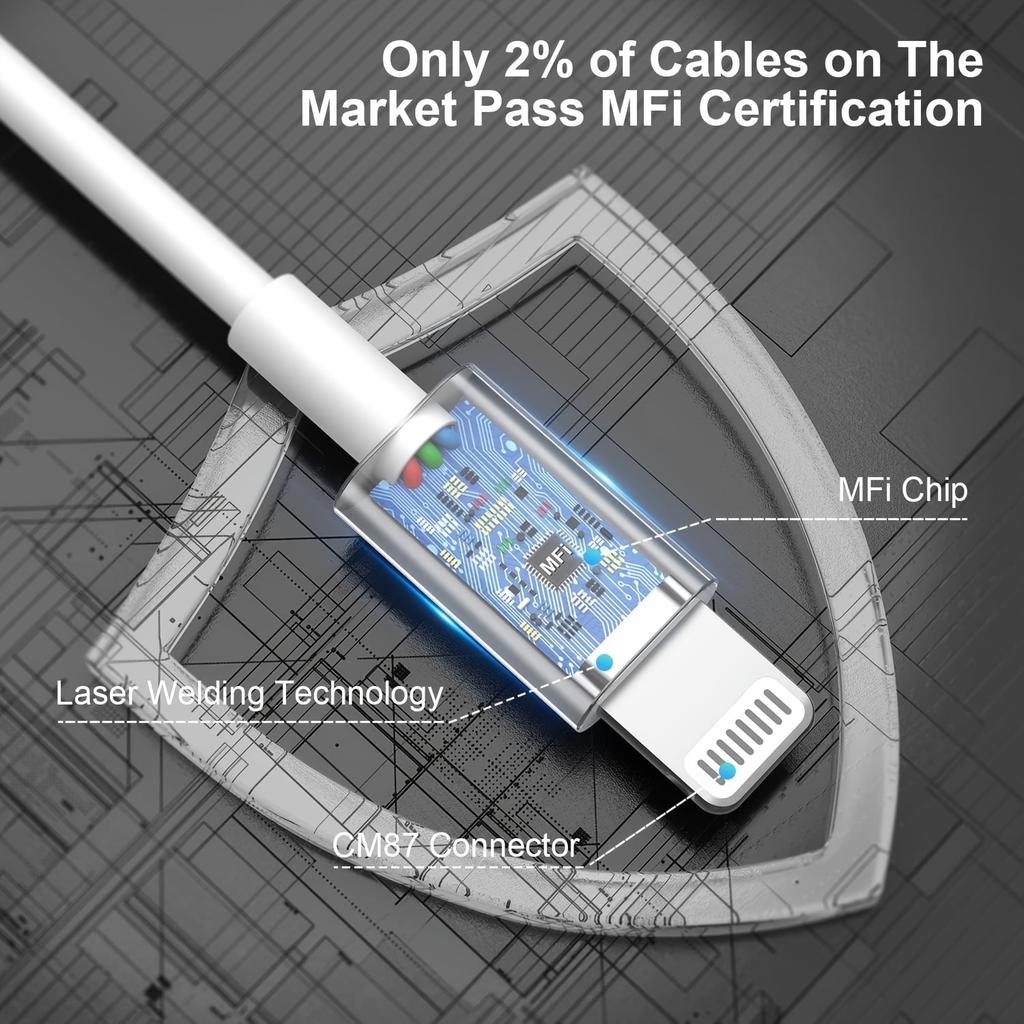 Nabíjací kábel pre iPhone lightning dátový kábel originálny USB A nabíjací kábel vhodný pre iPhone 13 12 11