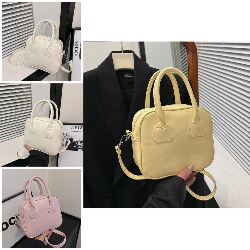 2024 Summer New Korean Fashion Handheld Small Square Bag Women's Commuter Small Bag Simple Single Shoulder Crossbody Bag