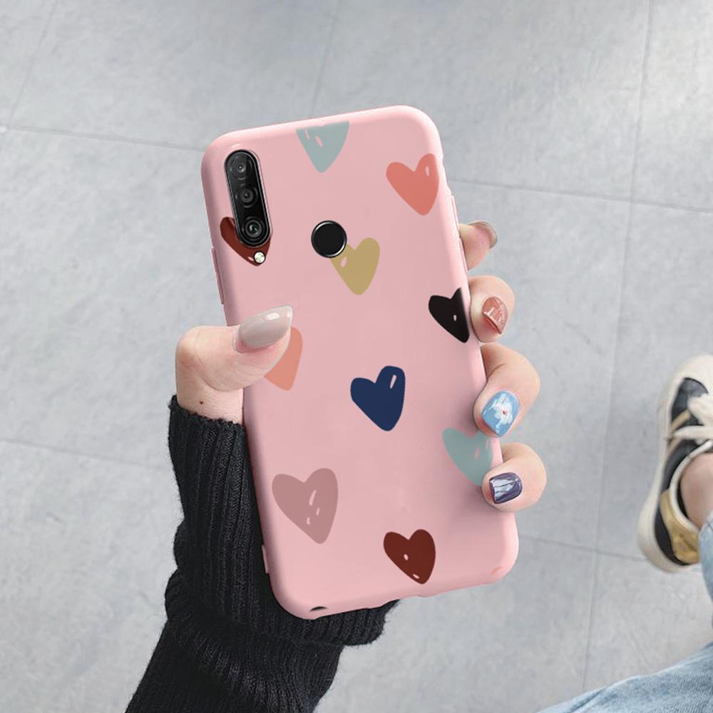 Love Heart Leopard Plant Rose Pattern Phone Case For Huawei P30 P20 Lite Y6 Y7 2019 Pro Honor 9X 20 Daisy Shockproof Soft Cover