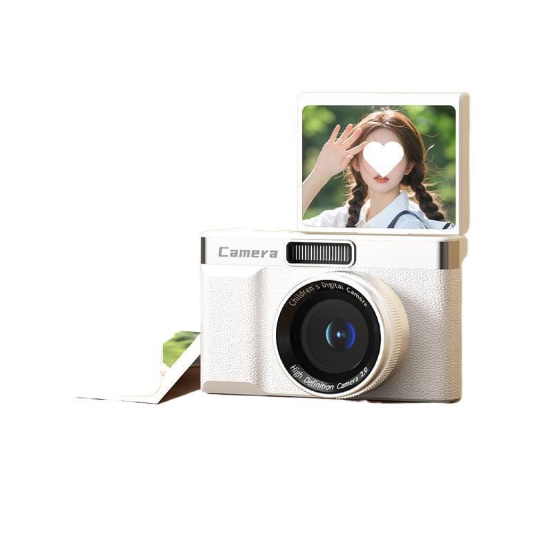 Portable HD Pixel Camera with Flip-up Cover for Selfies and Travel