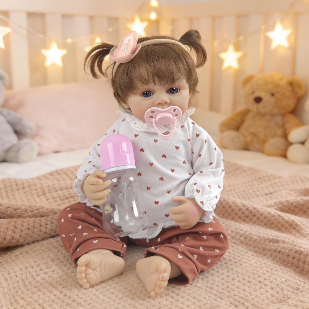 18-Inch Realistic Reborn Baby Girl Doll - 46cm Playhouse Companion Toy