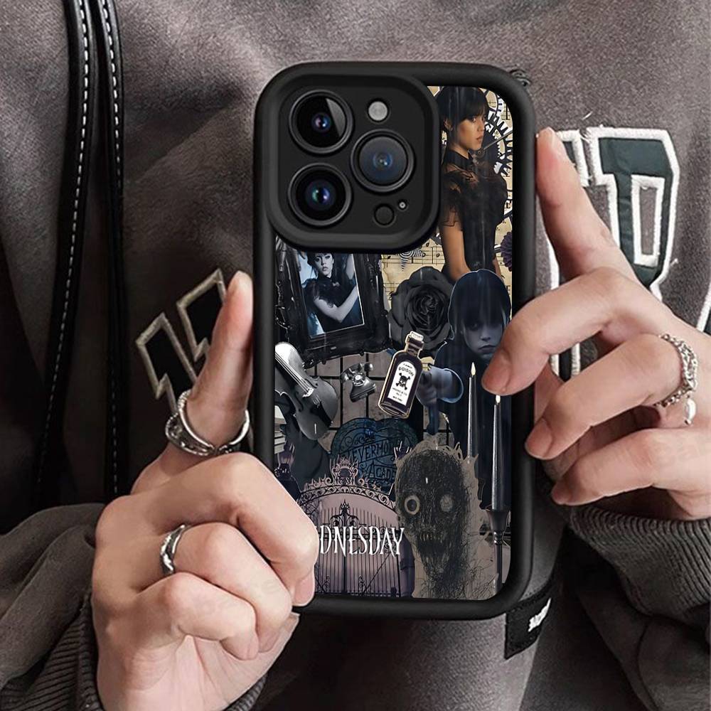 

American W-WednesdayS Movie TV A-Addams Phone Case For IPhone 17 16 15 14 13 12 11 Pro Max Mini Plus Soft TPU Back Cover iPhone 13 pro