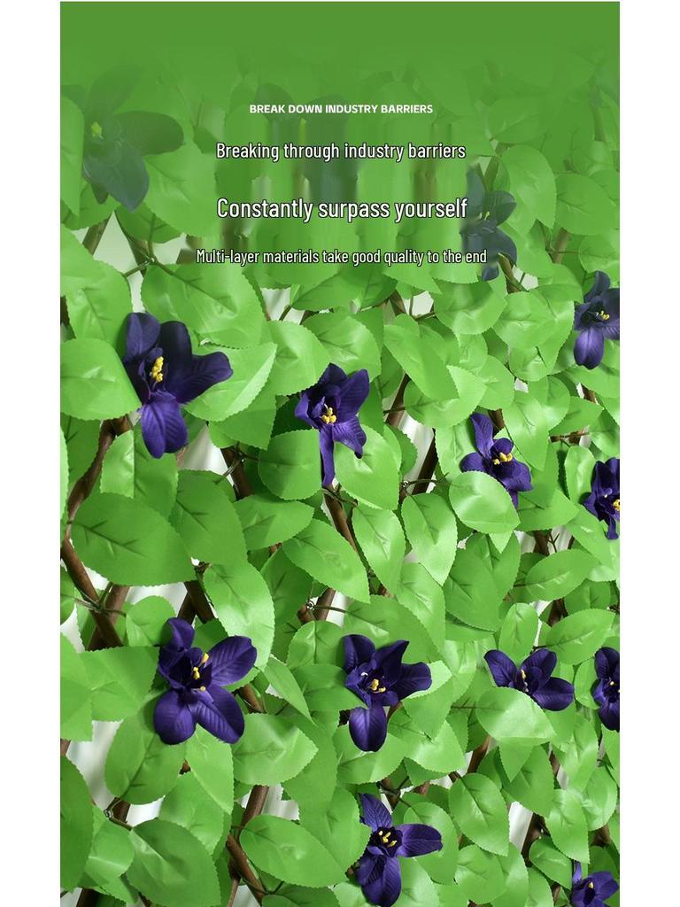 Expandable Pastoral Ivy Leaf Fence: Outdoor Green Hedge for Garden or Courtyard Decoration