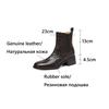Fashion NEW Autumn Women Boots Genuine Leather Shoes for Women Round Toe Chunky Heel Shoes Slip-on Chelsea Boots Handmade Daily Shoes
