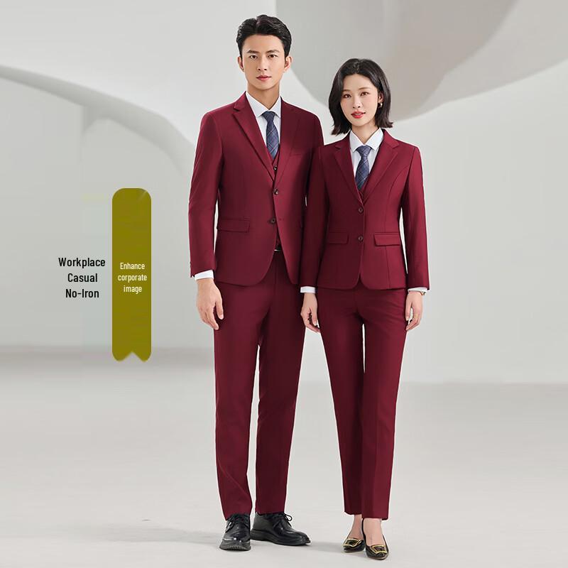 Tluoman Unisex Wrinkle-Free Business Suit Set