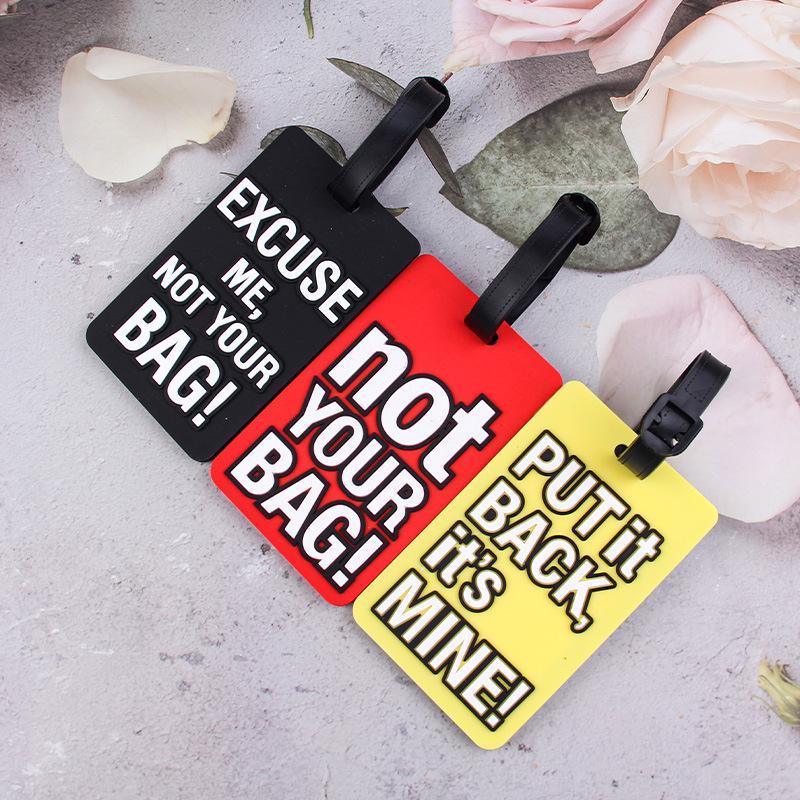 Creative Soft PVC Cartoon Airplane Luggage Tag – Anti-Lost Suitcase Hanger