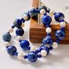 High Quality Natural Freshwater Pearl Lapis Lazuli Design Bracelet Bracelet