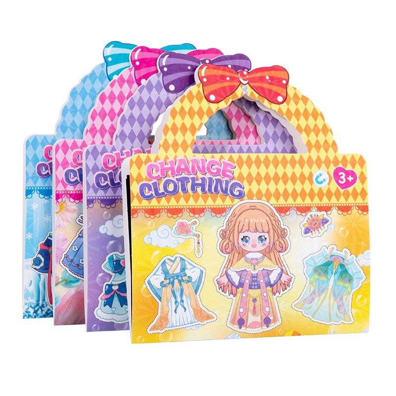 Cartoon Princess Reusable Magnetic Fridge Stickers Educational Puzzle Toy For Girls