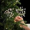 Transparent Bead Crystal Tree Branches Shape Glitter Finish Christmas Tree Ornament Sparkling Effect Lifelike Style