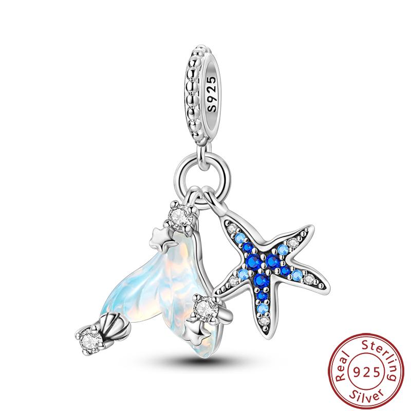 Luminous Ocean Series Copper Dolphin Turtle Octopus Charms Beads 3Mm Diy Fine Jewelry Gifts Making