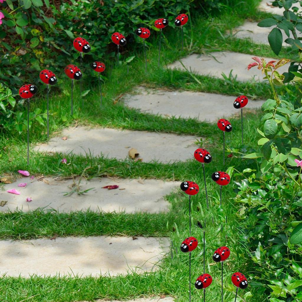 10 kusů zahradních berušek, ozdoby, doplňky pro víly na dvorek, pryskyřičné řemeslo, květina na dvorek