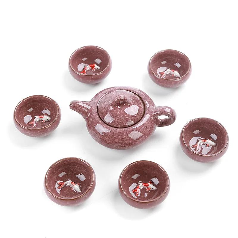 1 Set Gesunde Teegeschirr für Büro-Teeraum & Zuhause Chinesische Freizeit-Teeremonie Kung Fu Tee-Werkzeuge Teekanne & Tasse