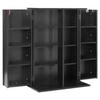 Media Storage Cabinet, 4-Tier DVD Shelf Organizer, 610 X 368 X 846 Mm Multimedia Storage Organizer for CDs, DVDs, Books, Games, CD Shelf for Living