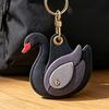 Pendentif Porte-clés Cygne Dégradé Pendentif Sac avec Boucle Métallique Imitation