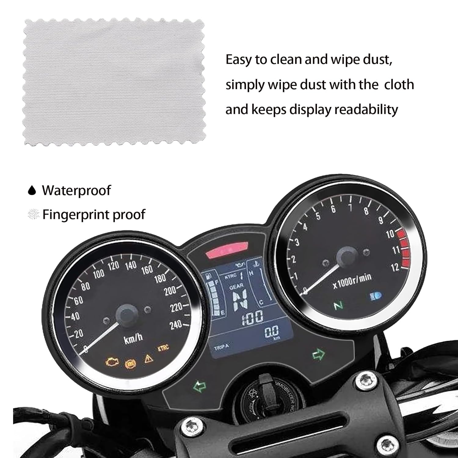 

Instrument Film Dashboard Screen Protector Replacement for Kawasaki Z900RS 2018-2023 /Z650RS Z400RS 2021+ Cluster Display Screen Protective Cover