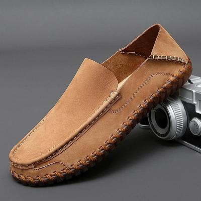 Mocassins en cuir pour hommes faits main à la mode, décontractés, confortables, imperméables, pour la marche, le voyage, adaptés à toutes les saisons