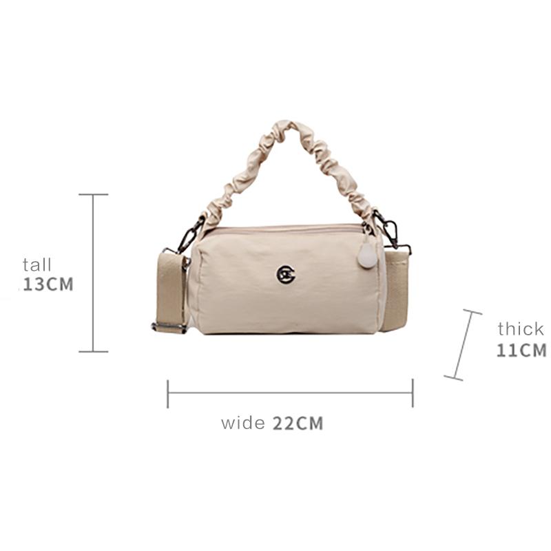 Crossbody bag, fashionable, simple and versatile, 2025 spring new handbag, nylon cloth bag, women's lightweight shoulder bag