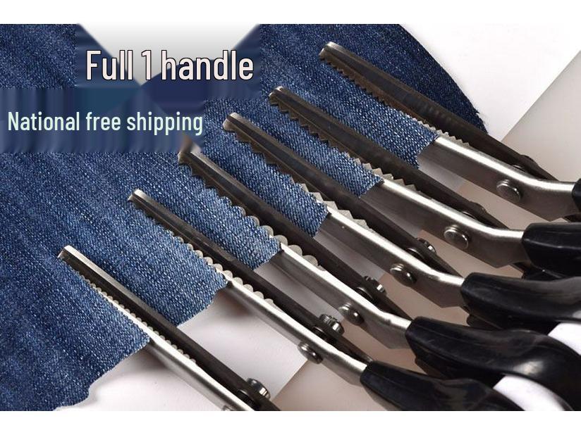 Fabric Craft Scissors: Triangular, Serrated, Semicircle, and Wave Patterns