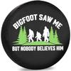 Bigfoot Saw Me Graphic Tire Cover Waterproof RV Spare Wheel Protector for Trailer SUV Truck