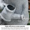 Solar Cat Statue Holding Lantern Waterproof Resin Light Garden Kitty Sculpture Outdoor Kitten