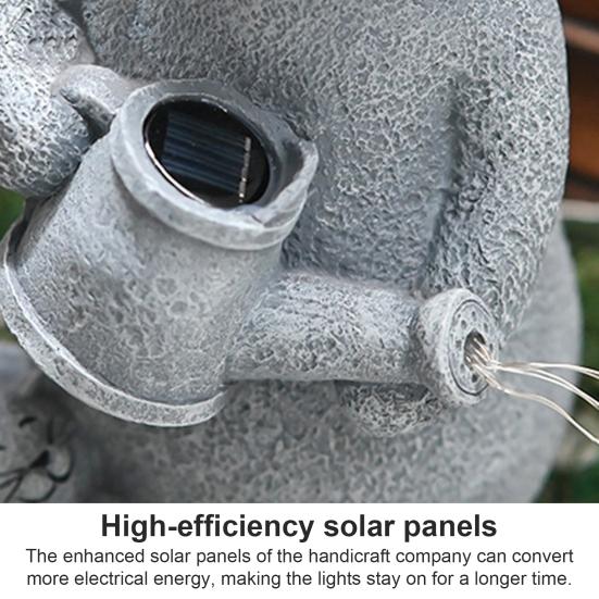 Solar Cat Statue Holding Lantern Waterproof Resin Light Garden Kitty Sculpture Outdoor Kitten